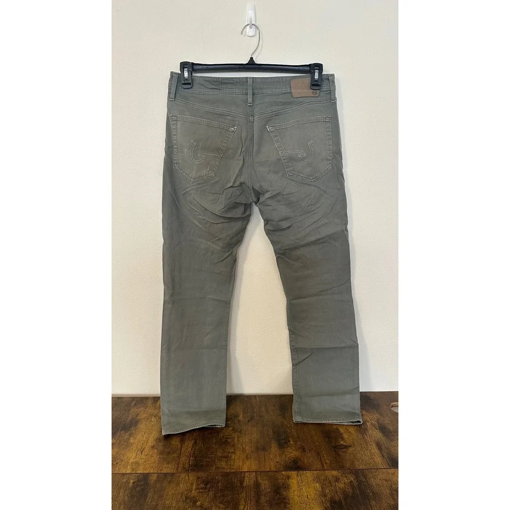 AG Adriano Goldschmied The Graduate Tailored Leg Pants Olive Green Men's 31x34